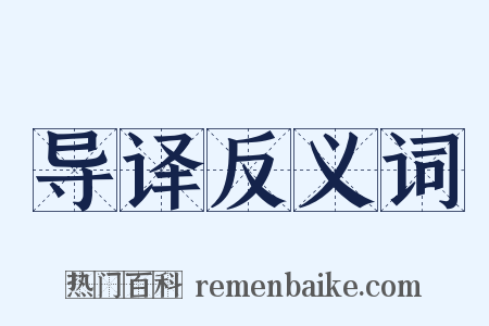 导译反义词是什么意思的图片